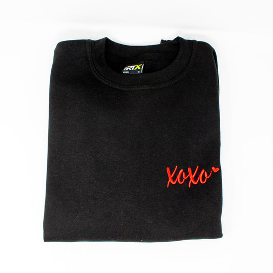 "XOXO" Embroidered Sweatshirt - Valentine's Day Gift - Romantic Pullover