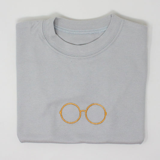 Embroidered Round Glasses T-Shirt - Magical Kids' Tee