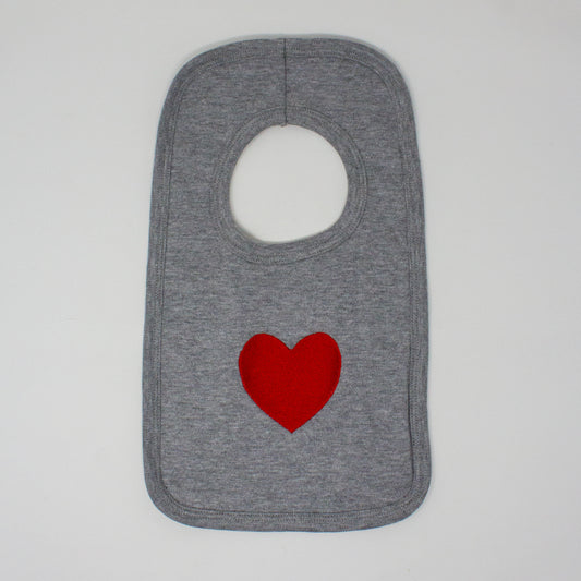 Heart Appliqué Baby Bib