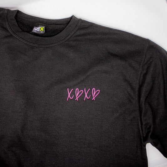 "XOXO ♡" Embroidered Sweatshirt - Sweetheart Pullover - Romantic Gift