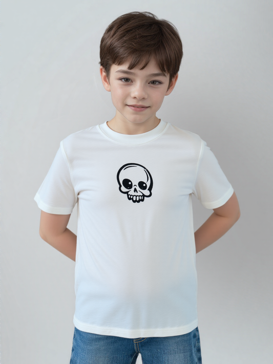 Embroidered Skull T-Shirt - Unique Kids' Tee