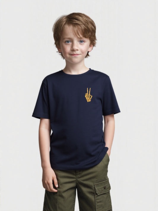 Kids' Peace Skeleton Hand T-Shirt