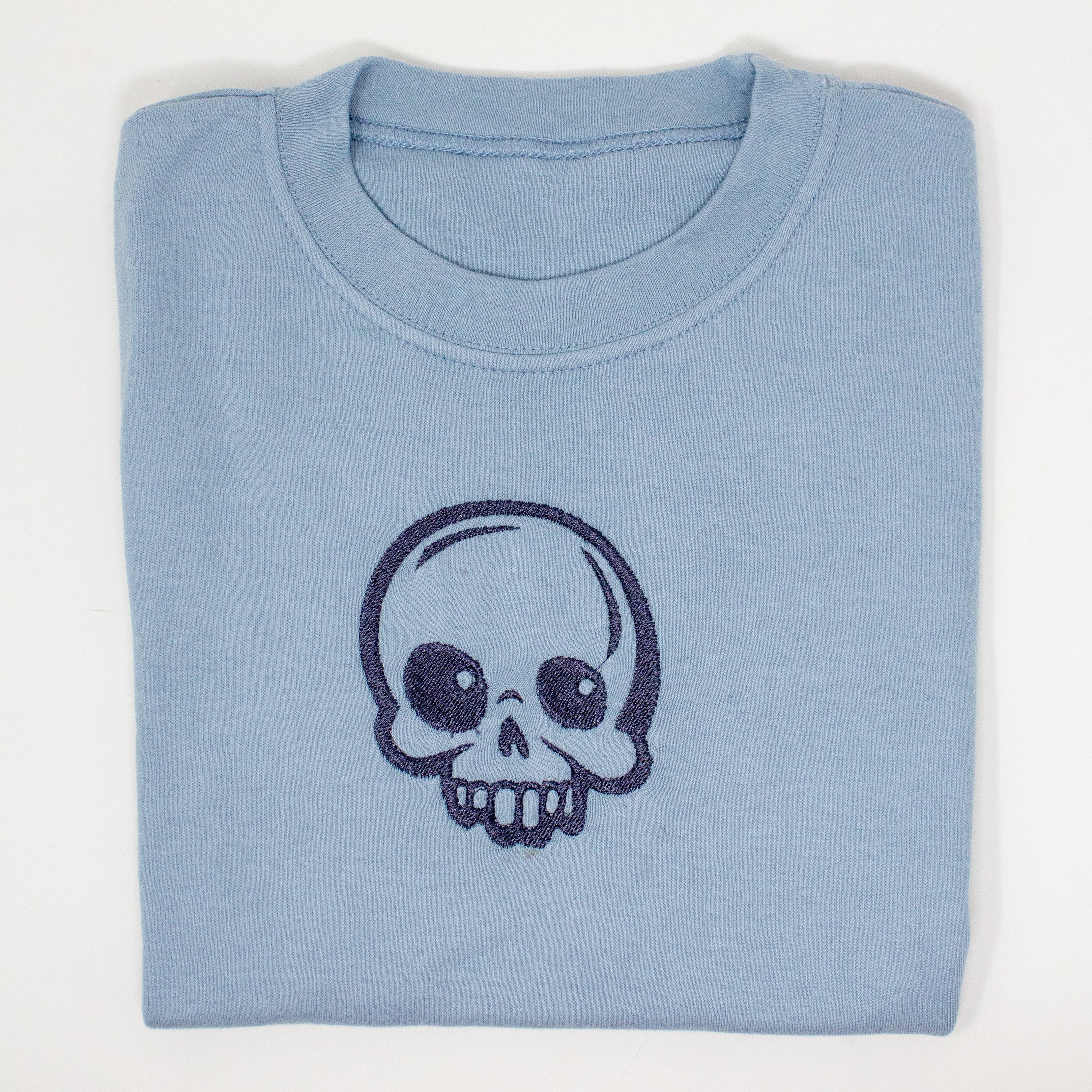 Embroidered Skull T-Shirt - Unique Kids' Tee