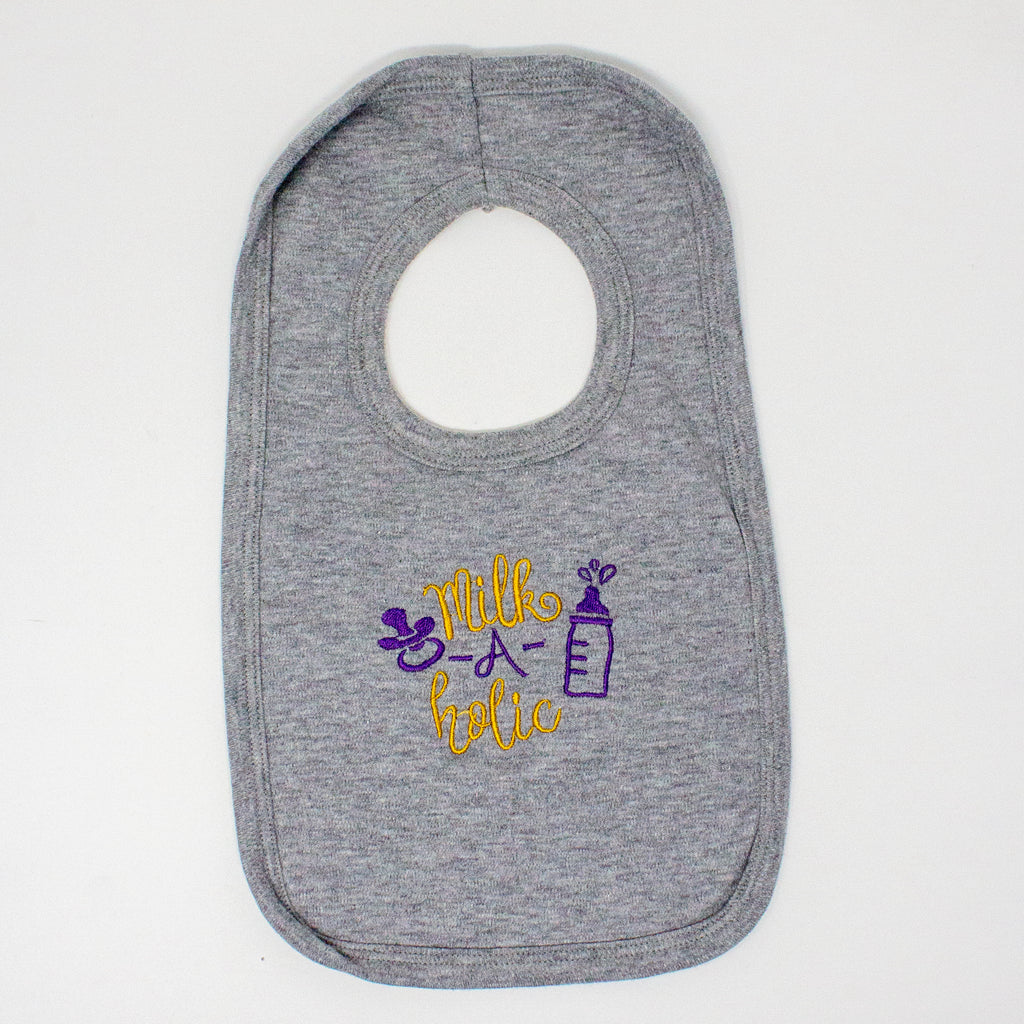 "Milk-a-holic" Pullover Baby Bib