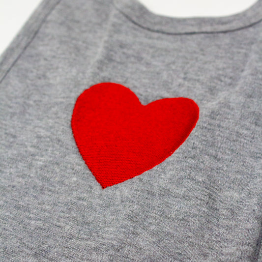 Heart Appliqué Baby Bib