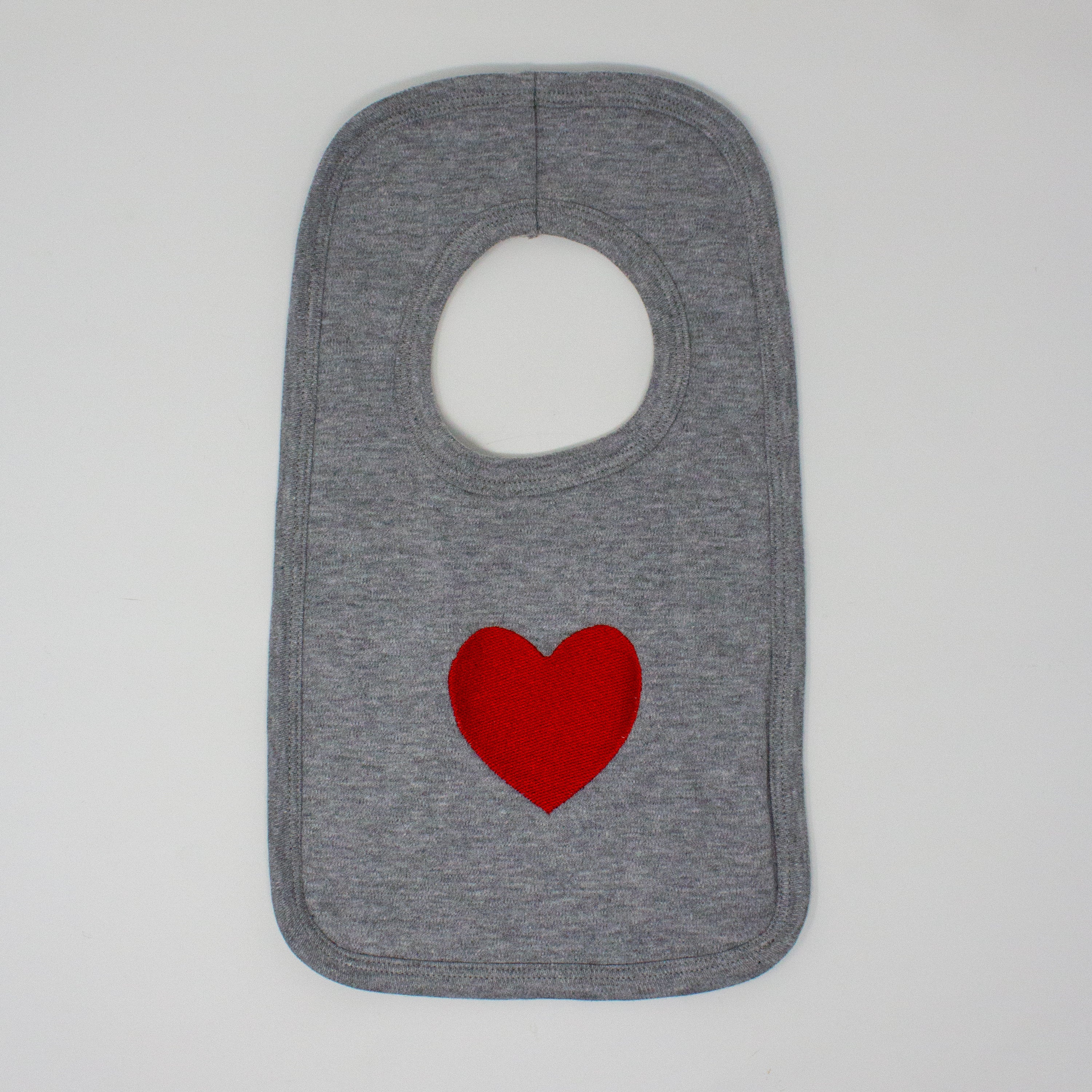 Heart Appliqué Baby Bib