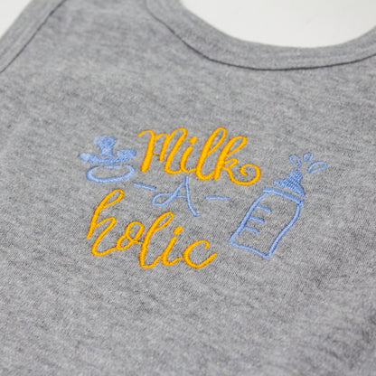 "Milk-a-holic" Pullover Baby Bib