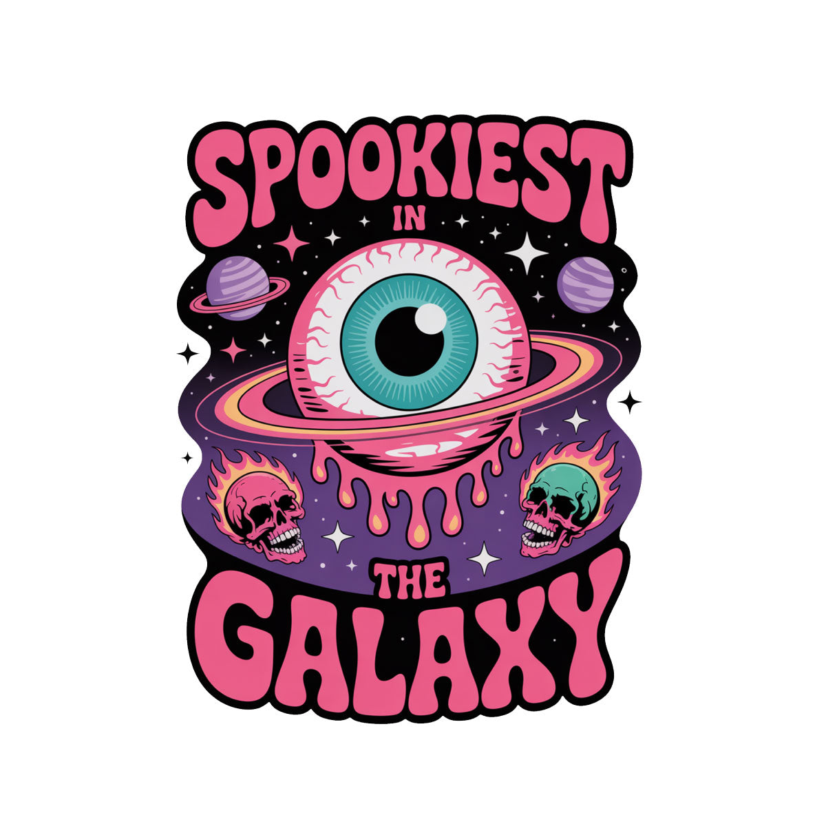 Spookiest in the Galaxy Funny Retro Space Eye - Hoodie