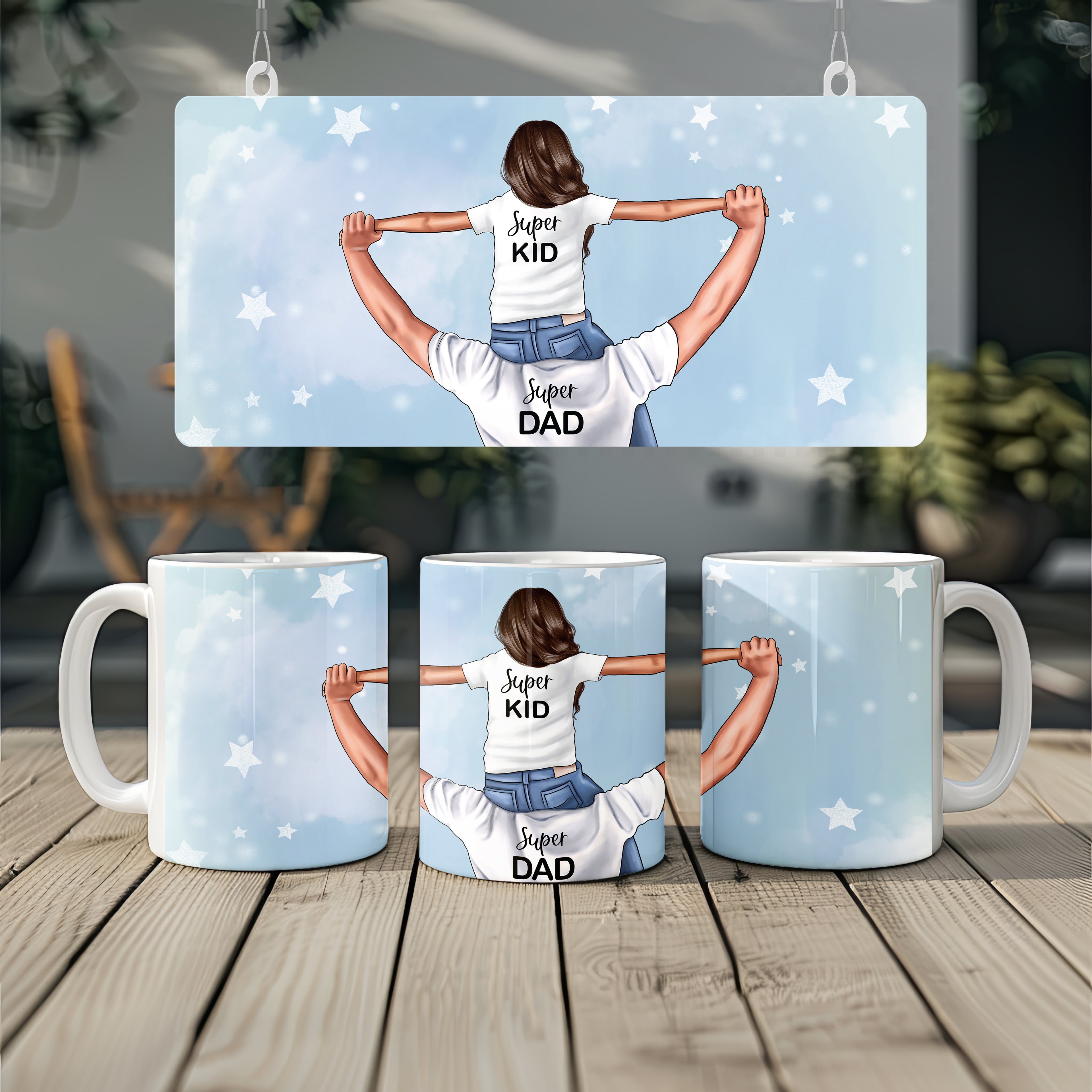 Super Dad Mug – Super Kid / Son / Daughter 11oz Ceramic Mug