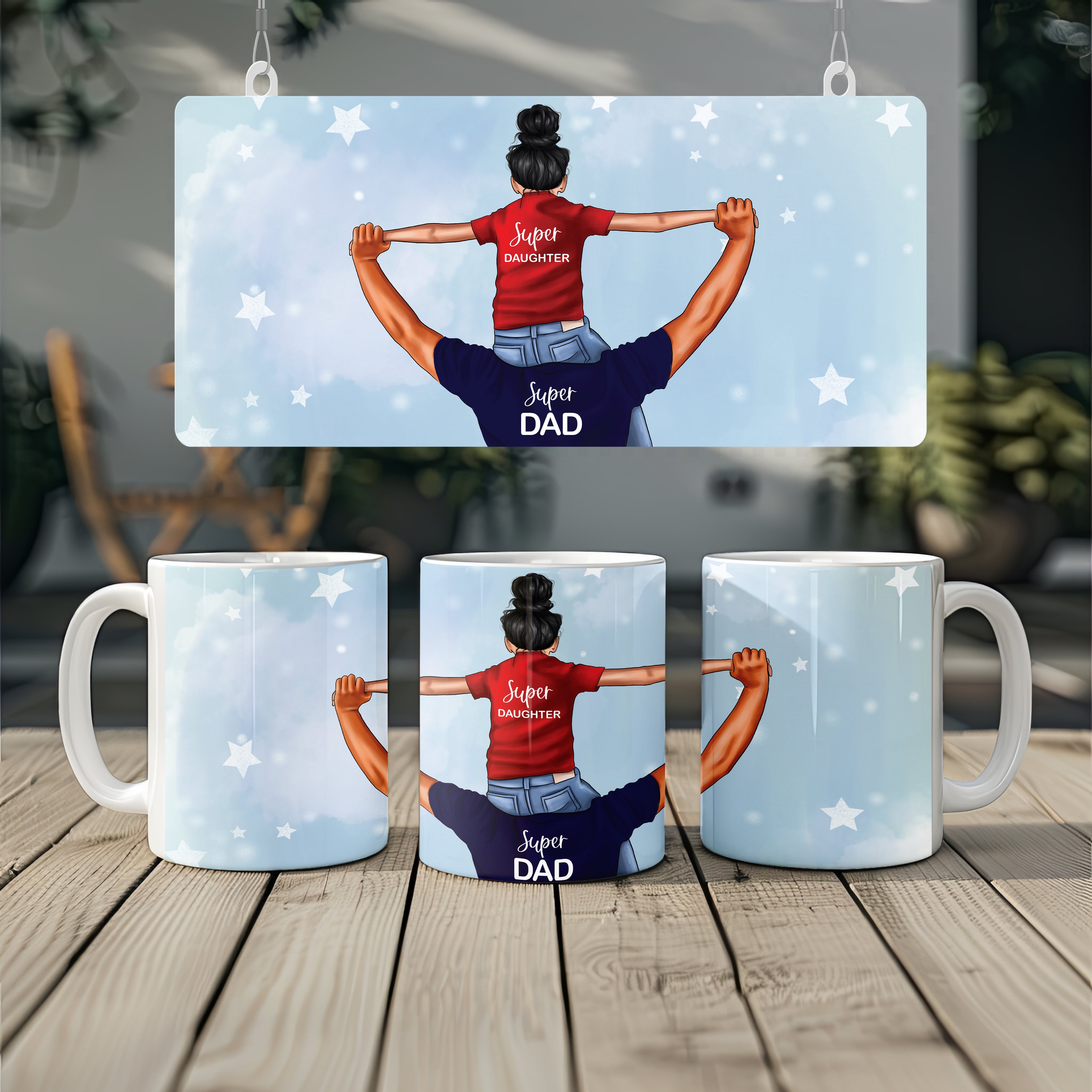 Super Dad Mug – Super Kid / Son / Daughter 11oz Ceramic Mug