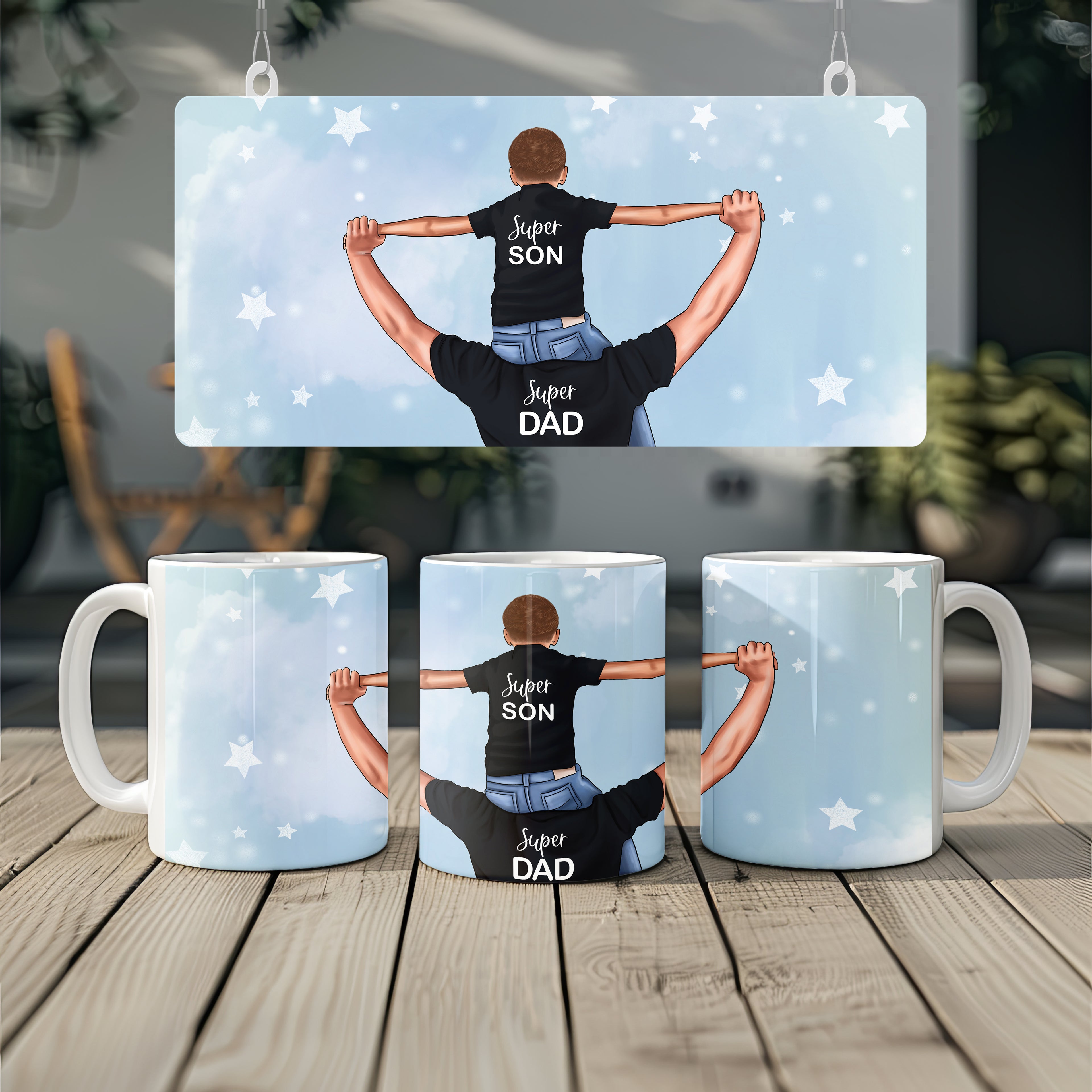 Super Dad Mug – Super Kid / Son / Daughter 11oz Ceramic Mug