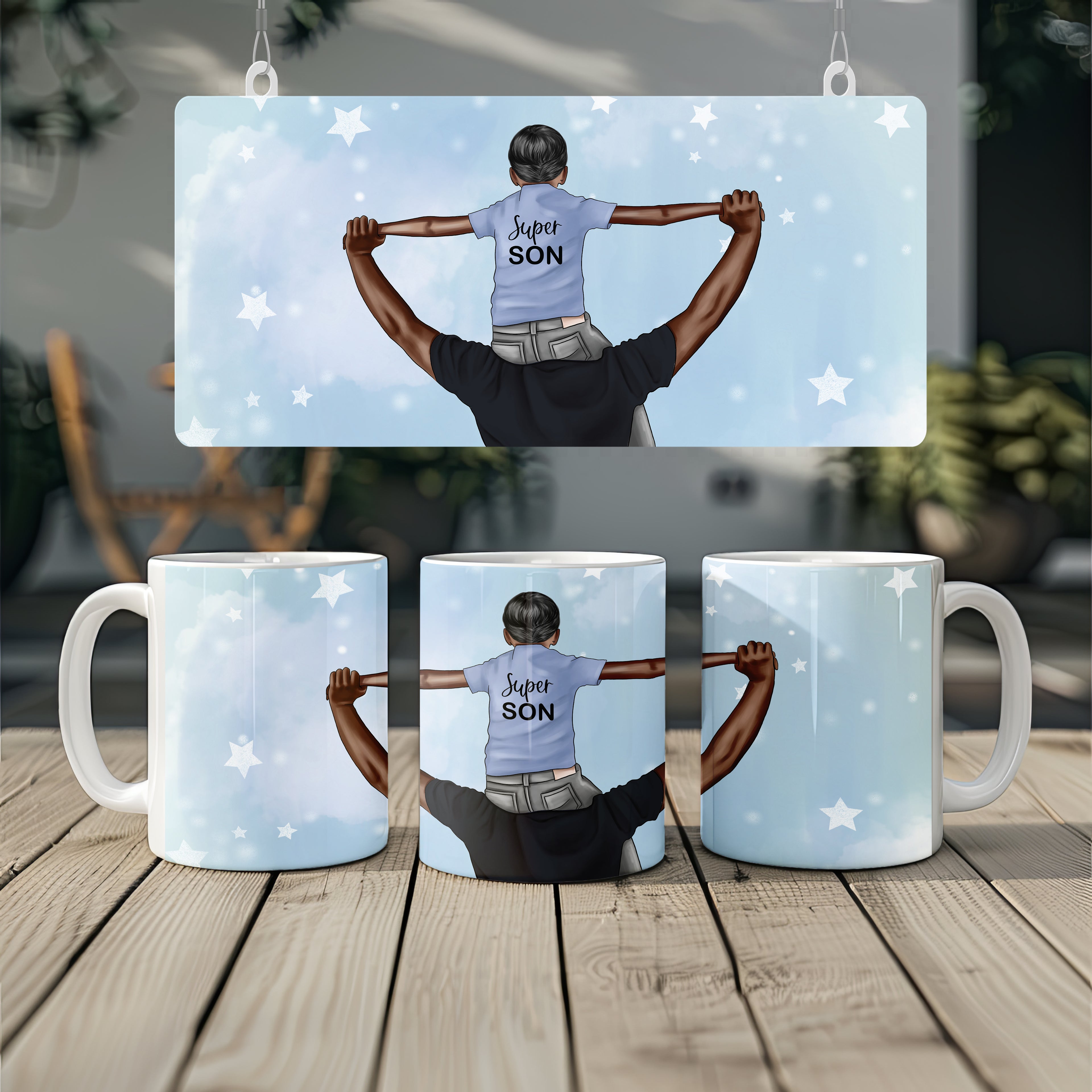 Super Dad Mug – Super Kid / Son / Daughter 11oz Ceramic Mug