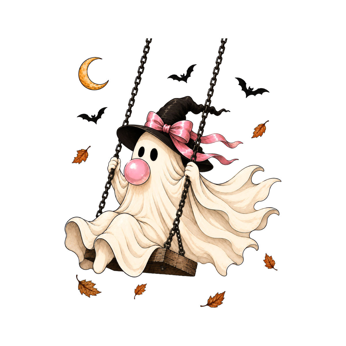 Spooky Bubblegum Ghost
