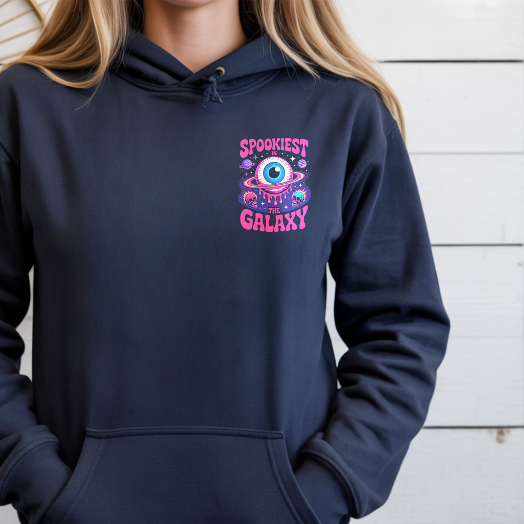 Spookiest in the Galaxy Funny Retro Space Eye - Hoodie