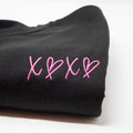 "XOXO ♡" Embroidered Sweatshirt - Sweetheart Pullover - Romantic Gift