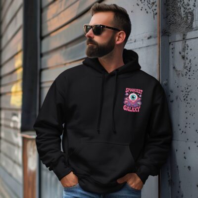 Spookiest in the Galaxy Funny Retro Space Eye - Hoodie