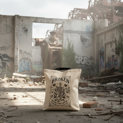 Broken Promises Skeleton Tote Bag