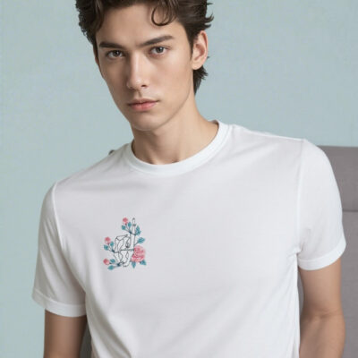 Skeleton Hand & Floral T-Shirt