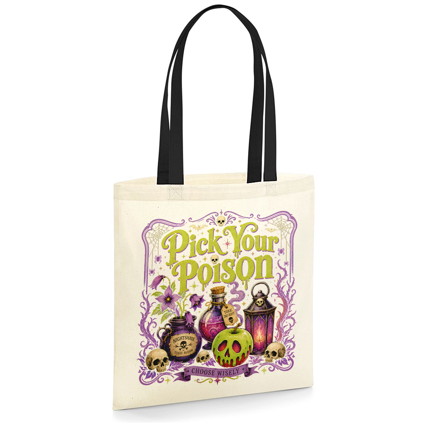 Pick Your Poison Gothic Tote Bag